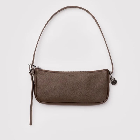 BAGGU Handbags - BAGGU Recycled Leather Pochette Brown NEW WITH TAGS NWT